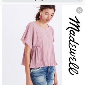 Madewell pink flowy top size small